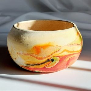 Vintage Pottery Nemadji Art Pottery Bowl Hand Made